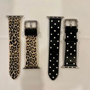 2 X $30 - Kate Spade Leopard and Polka Dot Watch Bands